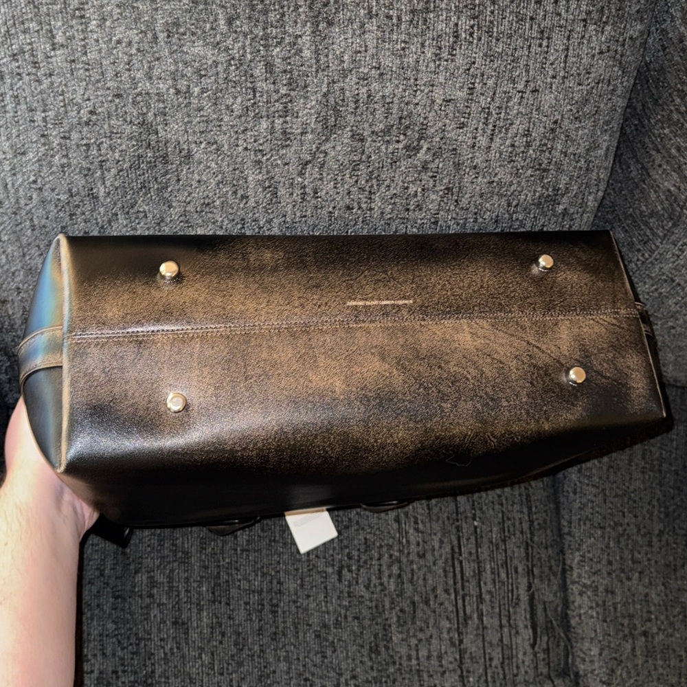 Coach Runway Empire Carryall 40 Bag in Hand Distressed Natural Grain Leather NWT - Picture 3 of 15